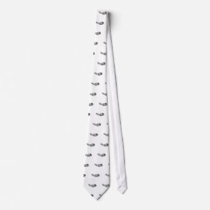 Geoduck Clam (black and white illustration) Tie