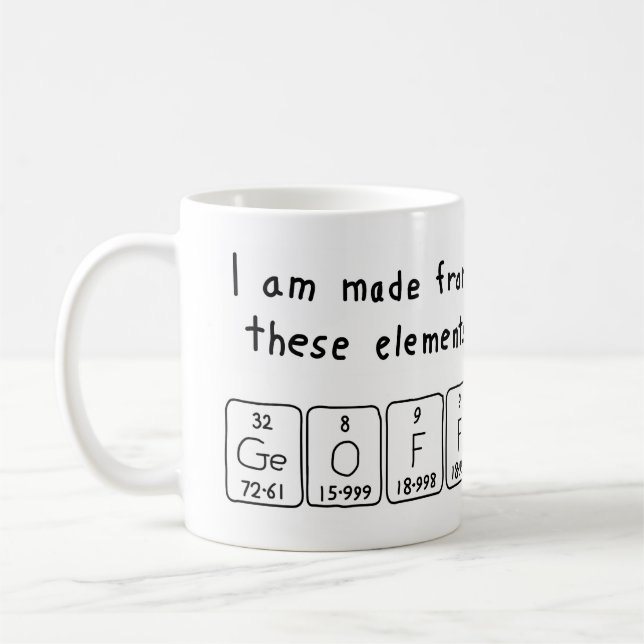 Geoff periodic table name mug (Left)