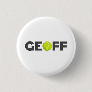 Geoff Tennis 3 Cm Round Badge