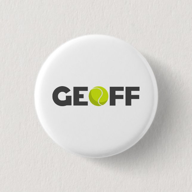 Geoff Tennis 3 Cm Round Badge (Front)
