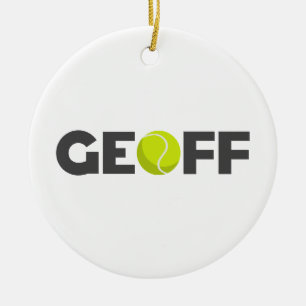 Geoff Tennis Ceramic Tree Decoration