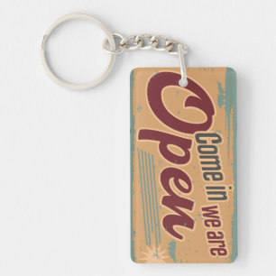 Geöffnet / Geschlossen Key Ring