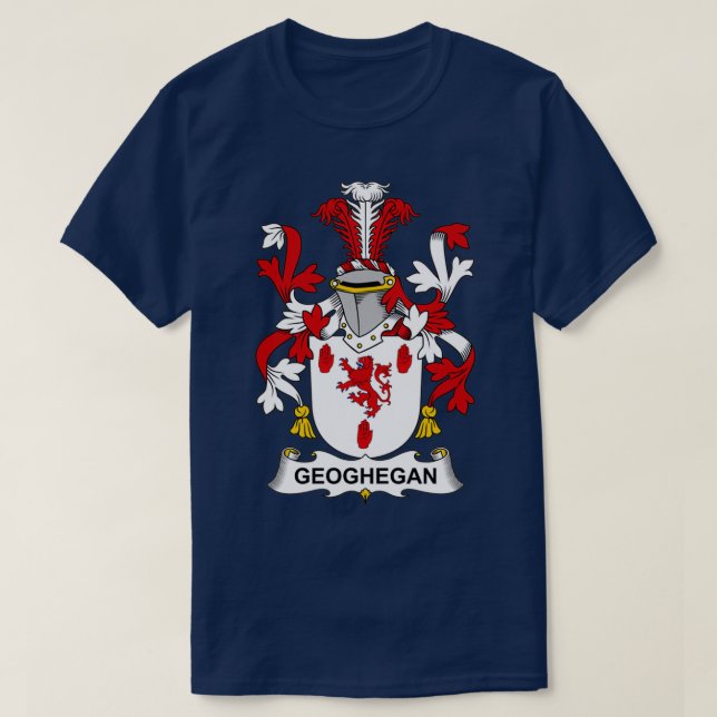 Geoghegan Coat of Arms Family Crest  T-Shirt (Design Front)