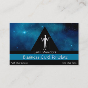 Geoglyph Logo Silver Long Man Business Card