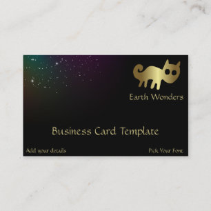 Geoglyph Nazca Line Peru Gold Fox Logo Business Card