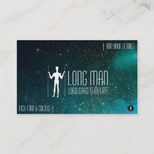 Geoglyph Symbol - Long Man Simple Logo Business Card