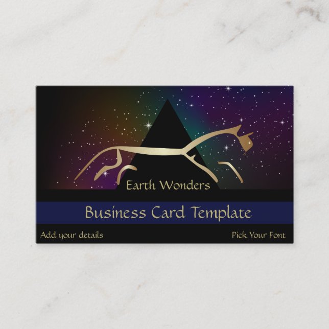 Geoglyph Uffington White Horse Business Card (Front)