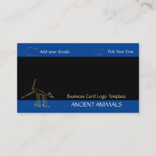 Geoglyphs Ancient Animal Gold Logo Business Card