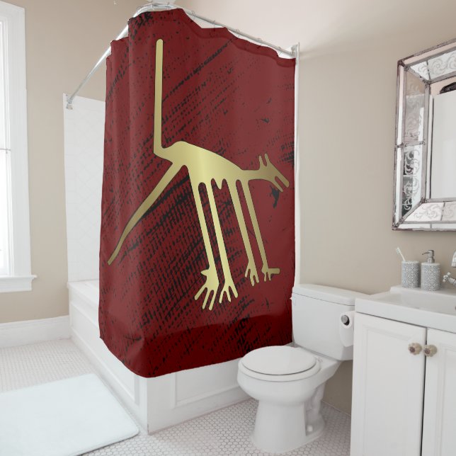 Geoglyphs Nazca Peru Animals Shower Curtain (In Situ)