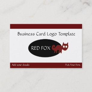 Geoglyphs Red Fox Logo Business Card