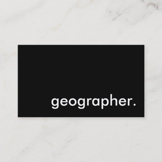geographer. business card (Front)