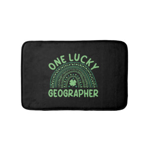 Geographer St. Patrick's Day Costume Bath Mat