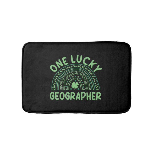 Geographer St. Patrick's Day Costume Bath Mat (Front)