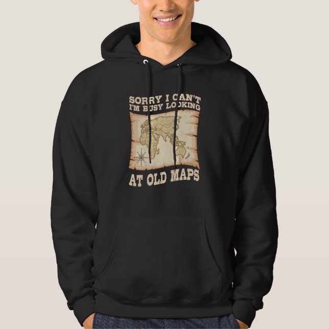 Geographer World Map Cartographer Geography Geolog Hoodie (Front)