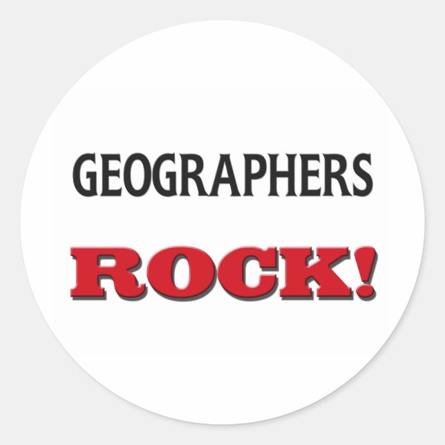 Geographers Rock Classic Round Sticker (Front)
