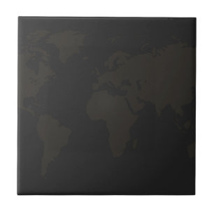 Geographic Map Art 4.25 Inch Square Tile