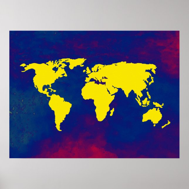 geographic world map decor (Front)