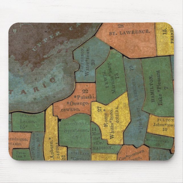 Geographical Analysis of the State of New York Mouse Mat (Front)