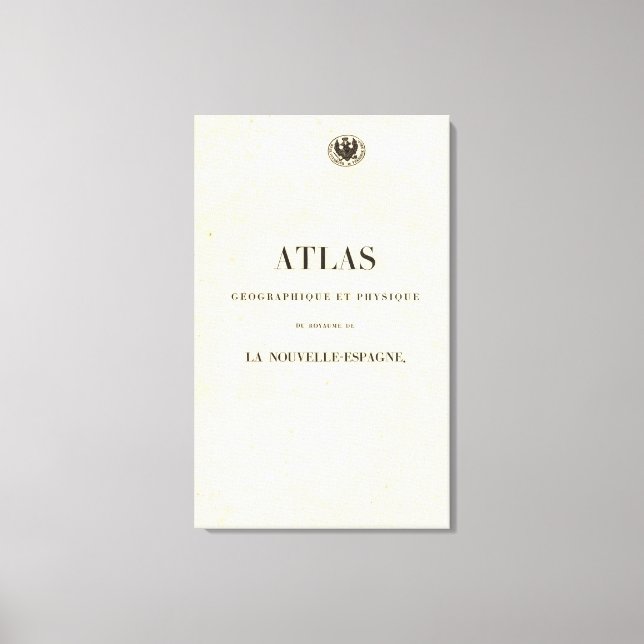 Geographical and Physical Half Title Atlas Canvas Print (Front)