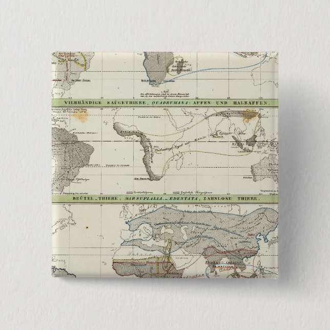 Geographical Distribution 15 Cm Square Badge (Front)
