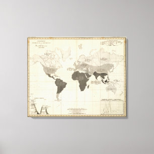 Geographical Distribution of Vegetation Canvas Print