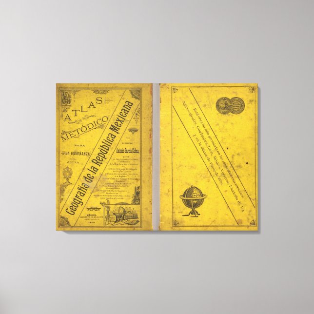 Geographical Map Canvas Print (Front)
