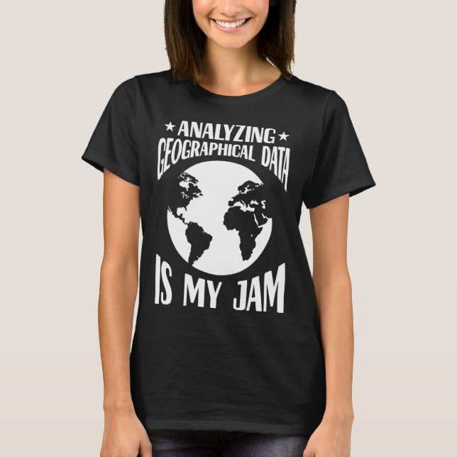 Geographical Mapping Cartography World Map T-Shirt (Front)