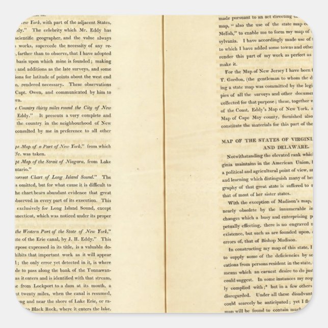 Geographical Memoir 2 Square Sticker (Front)