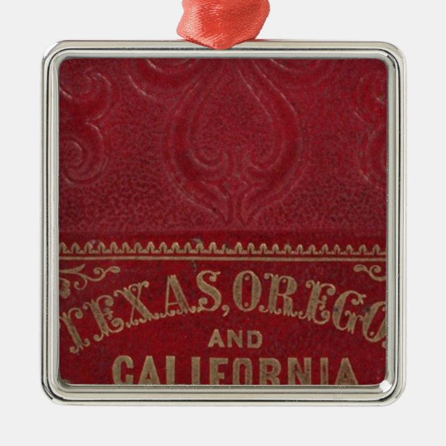 Geographical view of Texas Metal Tree Decoration (Front)