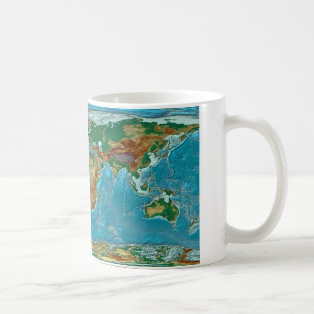 Geographical World Map Coffee Mug (Right)