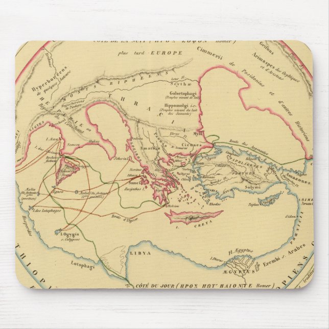Geographie des Grecs Primitive Mouse Mat (Front)