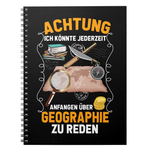 Geographie Schule Lustiger Lehrer Humour Notebook (Front)