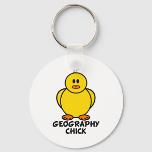Geography Chick Key Ring