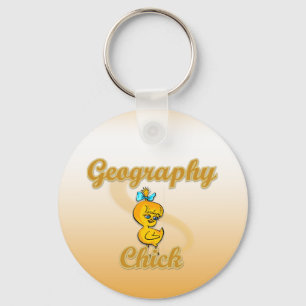 Geography Chick Key Ring