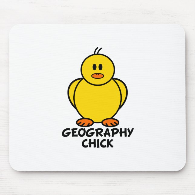 Geography Chick Mouse Mat (Front)