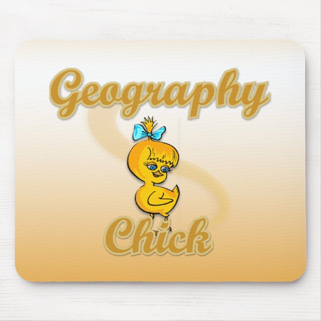 Geography Chick Mouse Mat (Front)
