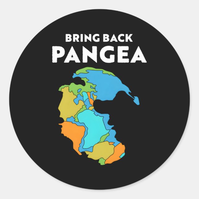 Geography Geology Reunite Pangea Classic Round Sticker (Front)