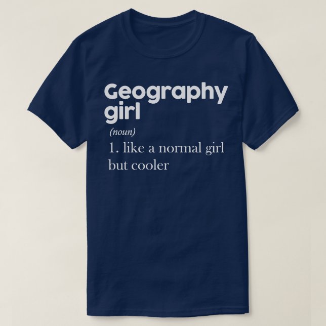 Geography Girl 3  T-Shirt (Design Front)