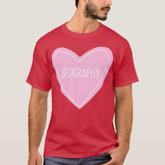 Geography Heart  T-Shirt