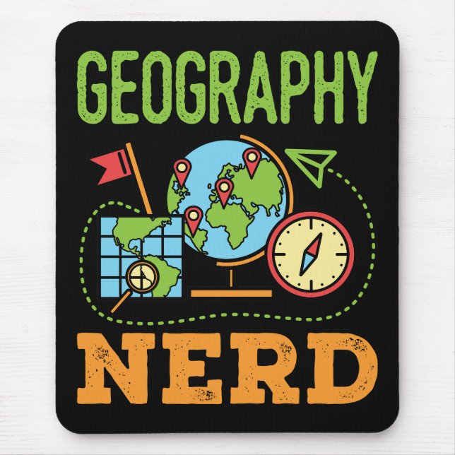 Geography Nerd Mouse Mat (Front)