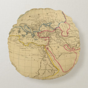 Geography of Herodotus Round Cushion