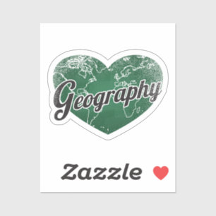 Geography Retro Heart Blackboard Love