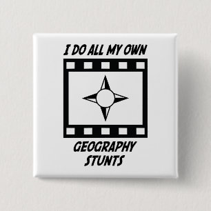 Geography Stunts 15 Cm Square Badge
