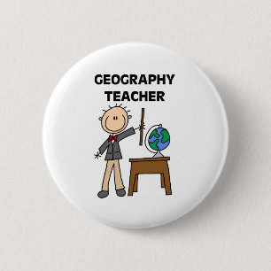 Geography Teacher 6 Cm Round Badge