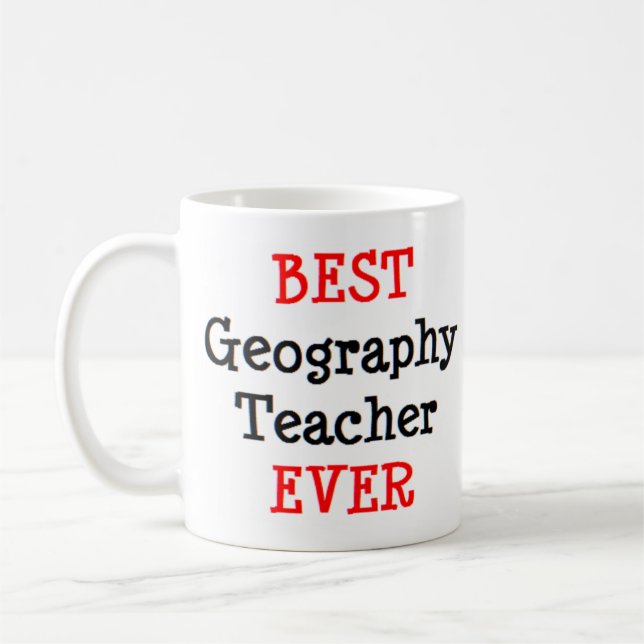 geography teacher, best coffee mug (Left)