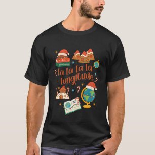 Geography Teacher Christmas Xmas Vibes FA La La La T-Shirt