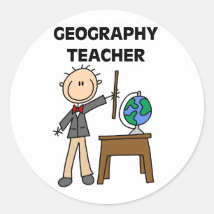 Geography Teacher Classic Round Sticker
