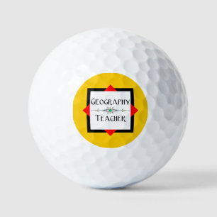 Geography Teacher Colour Block Golf Balls