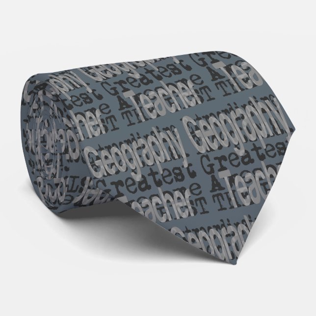 Geography Teacher Extraordinaire Tie (Rolled)