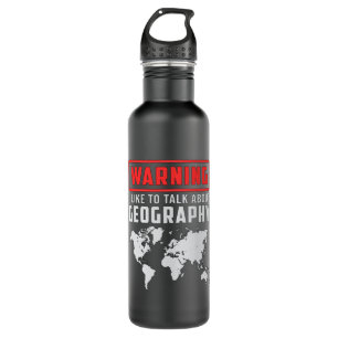 Geography Teacher Funny Map Continents World Gift 710 Ml Water Bottle